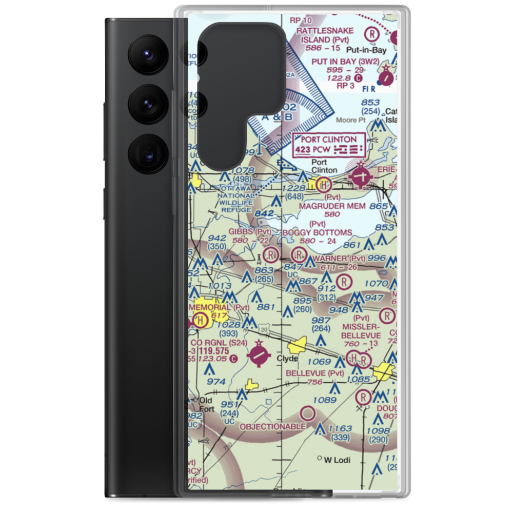 Boggy Bottoms Airport (18OI) VFR Sectional Samsung Case Samsung Galaxy S22 Ultra model shown