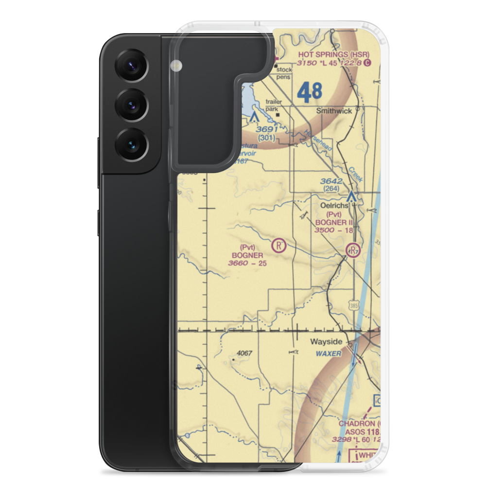 Bogner Field (SD71) VFR Sectional Samsung Case Samsung Galaxy S22 Plus model shown