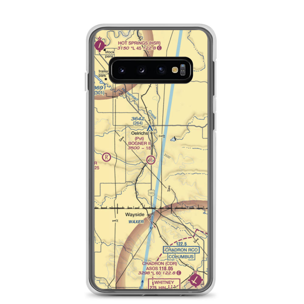 Bogner No Ii Airport (1SD6) VFR Sectional Samsung Case Samsung Galaxy S10 model shown