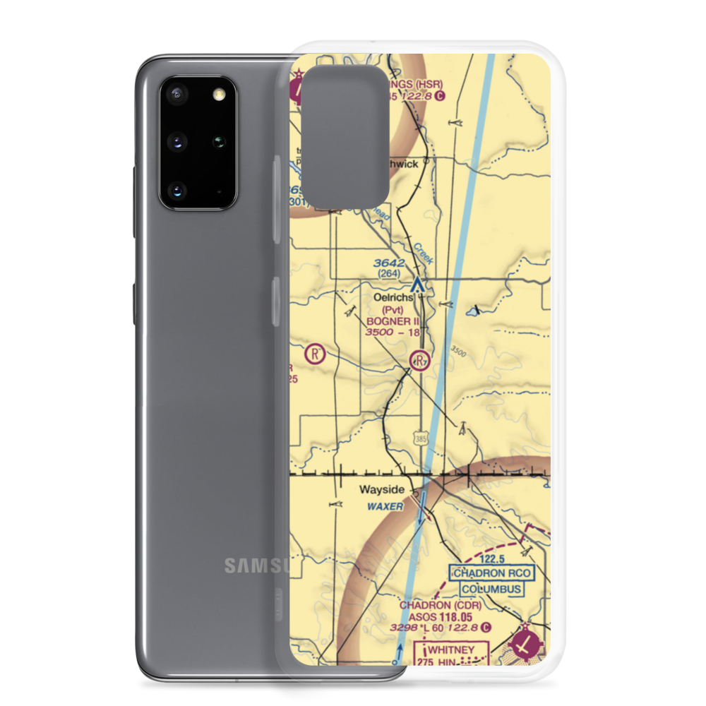 Bogner No Ii Airport (1SD6) VFR Sectional Samsung Case Samsung Galaxy S20 Plus model shown
