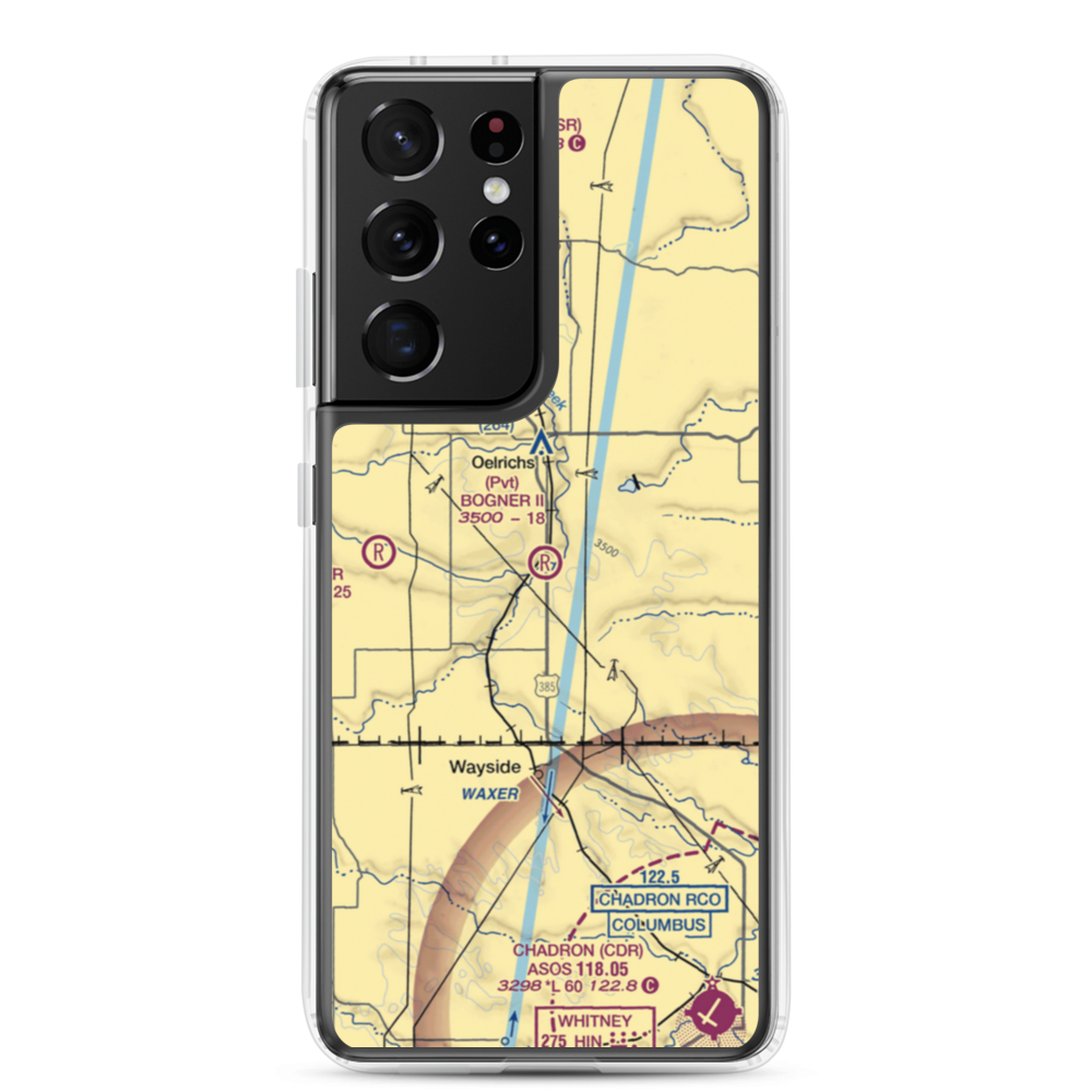 Bogner No Ii Airport (1SD6) VFR Sectional Samsung Case Samsung Galaxy S21 Ultra model shown