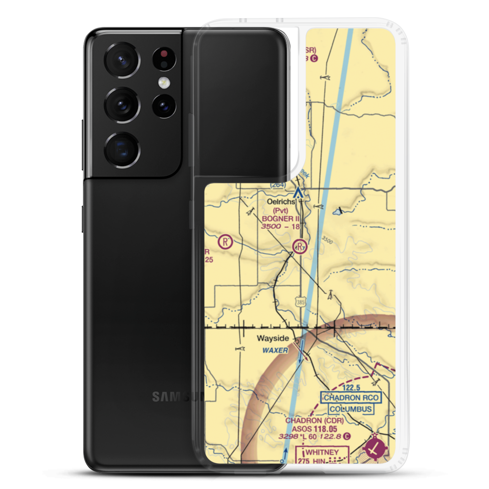 Bogner No Ii Airport (1SD6) VFR Sectional Samsung Case Samsung Galaxy S21 Ultra model shown