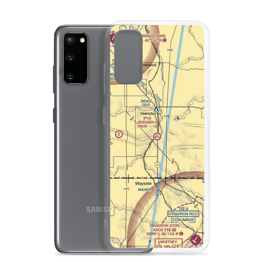 Bogner No Ii Airport (1SD6) VFR Sectional Samsung Case Samsung Galaxy S20 model shown