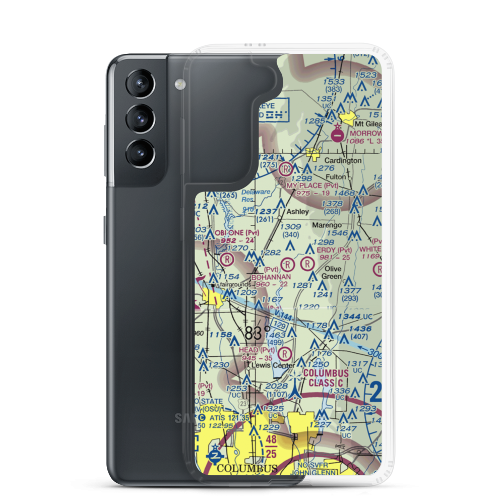 Bohannan Airport (2OH0) VFR Sectional Samsung Case Samsung Galaxy S21 model shown