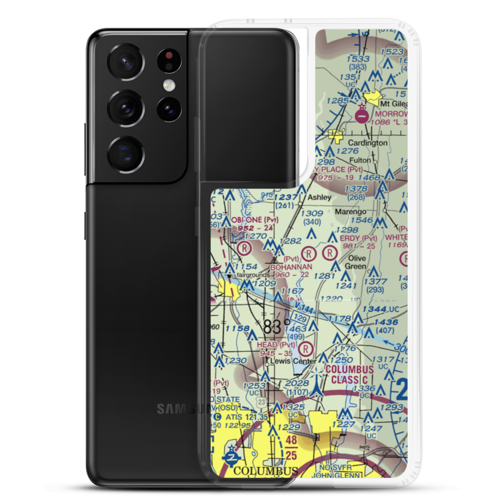 Bohannan Airport (2OH0) VFR Sectional Samsung Case Samsung Galaxy S21 Ultra model shown
