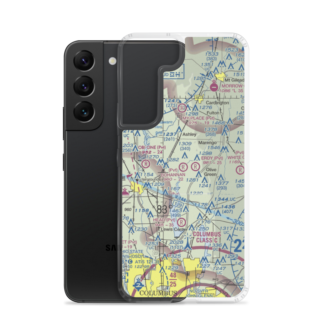 Bohannan Airport (2OH0) VFR Sectional Samsung Case Samsung Galaxy S22 model shown