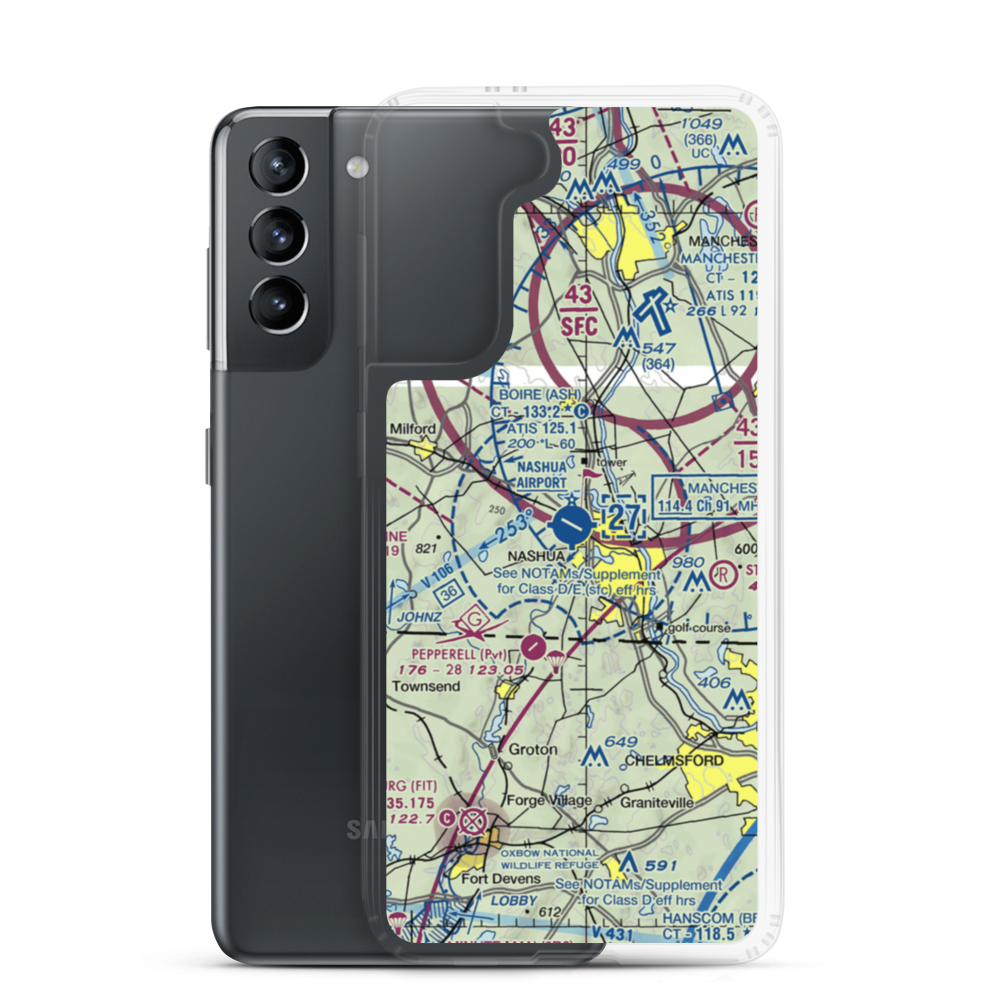 Boire Field (ASH) VFR Sectional Samsung Case Samsung Galaxy S21 model shown