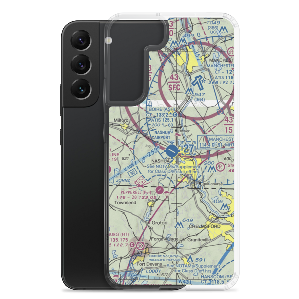 Boire Field (ASH) VFR Sectional Samsung Case Samsung Galaxy S22 Plus model shown
