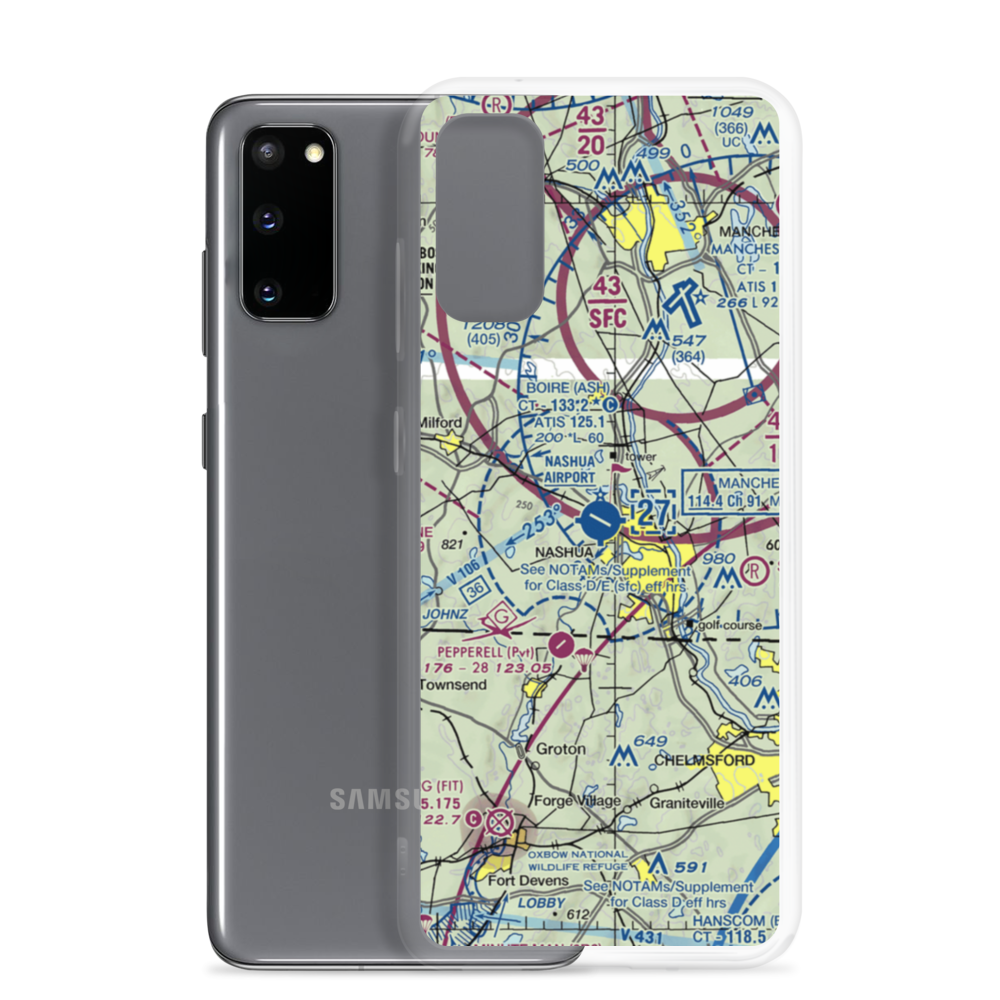 Boire Field (ASH) VFR Sectional Samsung Case Samsung Galaxy S20 model shown