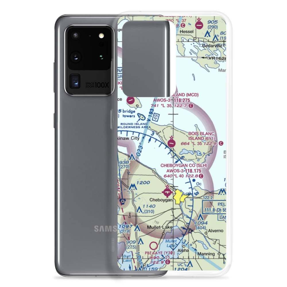 Bois Blanc Airport (6Y1) VFR Sectional Samsung Case Samsung Galaxy S20 Ultra model shown