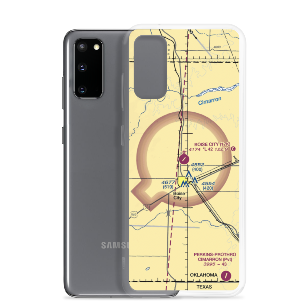 Boise City Airport (17K) VFR Sectional Samsung Case Samsung Galaxy S20 model shown