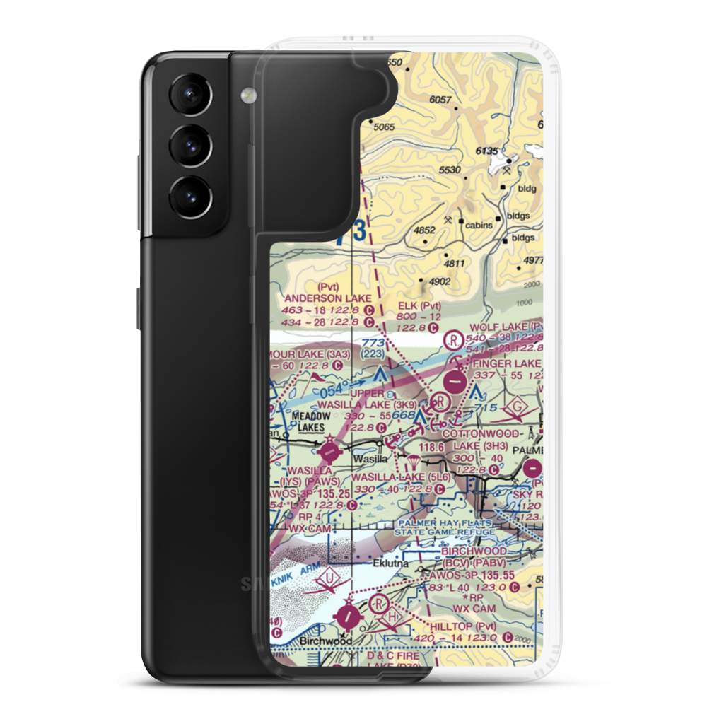 Boisselle's Strip (3AK8) VFR Sectional Samsung Case Samsung Galaxy S21 Plus model shown