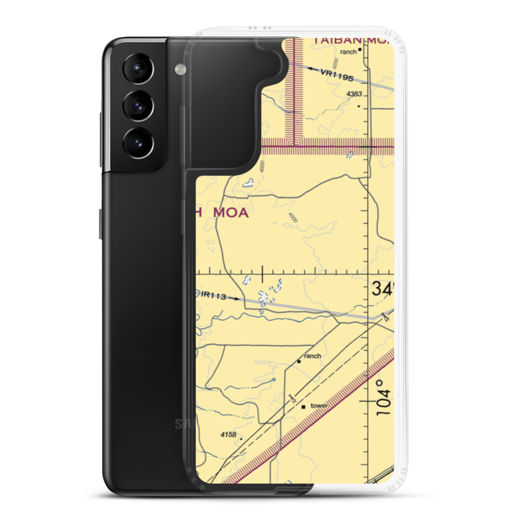 Bojax Ranch Airport (NM44) VFR Sectional Samsung Case Samsung Galaxy S21 Plus model shown