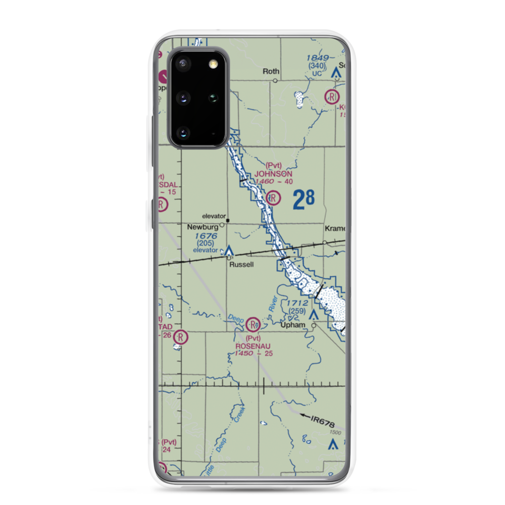 Boll Brothers Airstrip (NA03) VFR Sectional Samsung Case Samsung Galaxy S20 Plus model shown