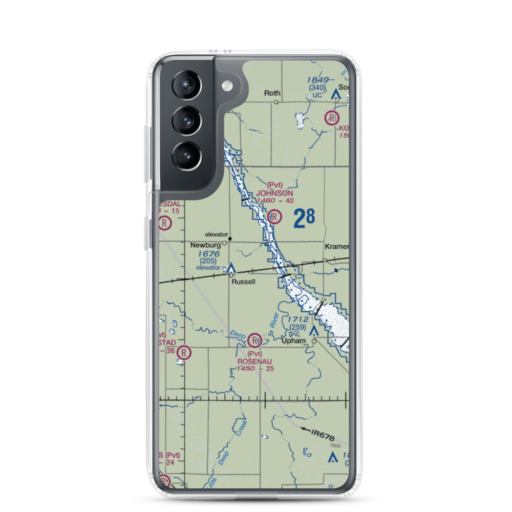 Boll Brothers Airstrip (NA03) VFR Sectional Samsung Case Samsung Galaxy S21 model shown