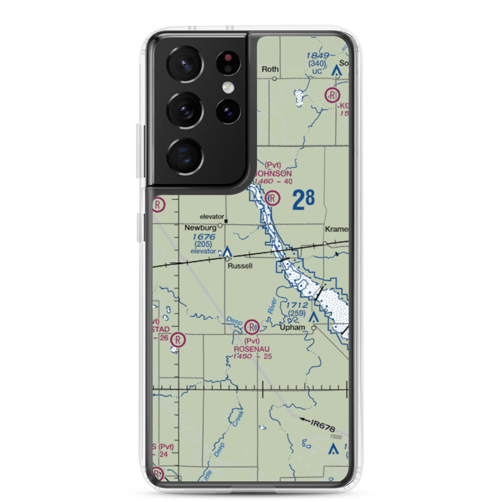 Boll Brothers Airstrip (NA03) VFR Sectional Samsung Case Samsung Galaxy S21 Ultra model shown