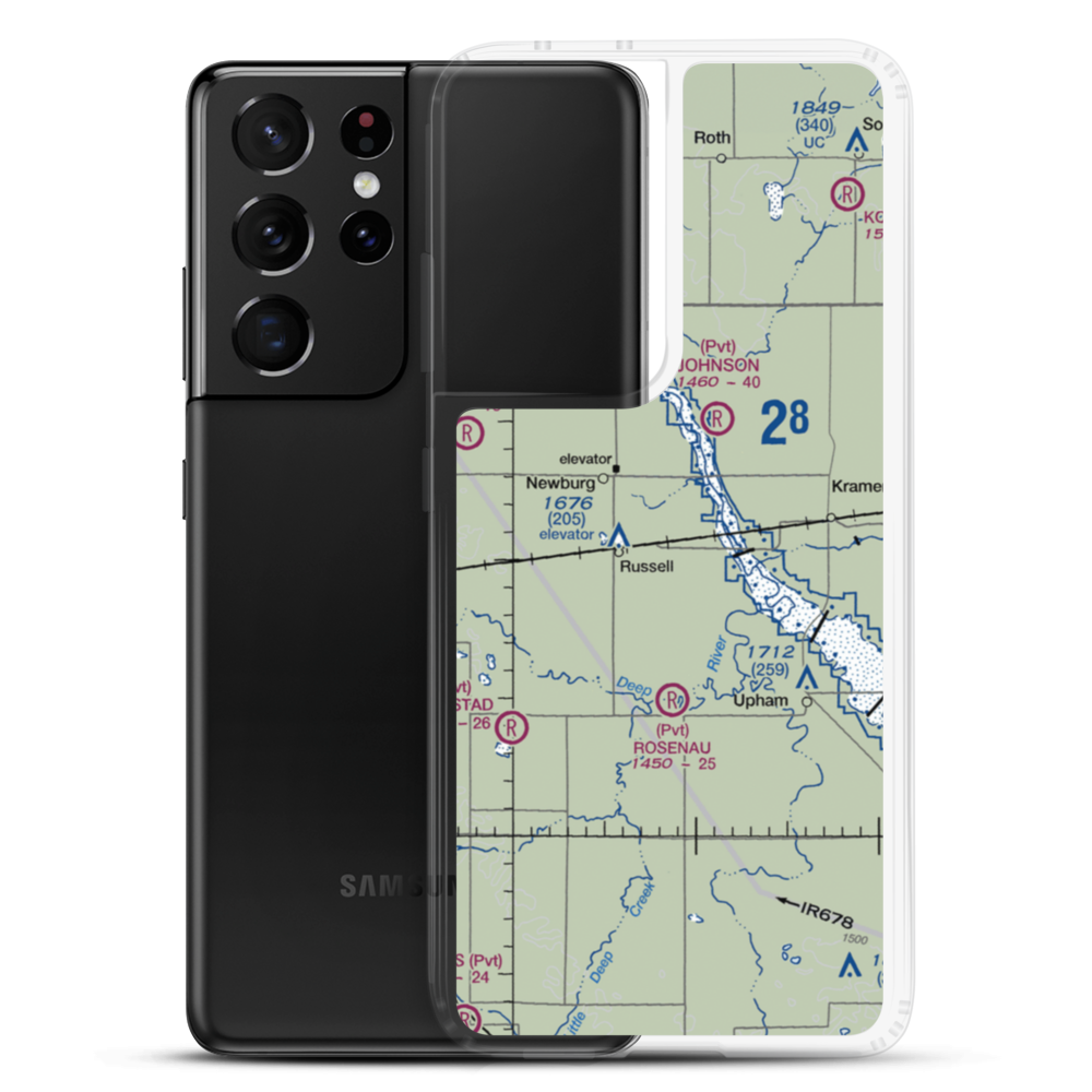 Boll Brothers Airstrip (NA03) VFR Sectional Samsung Case Samsung Galaxy S21 Ultra model shown