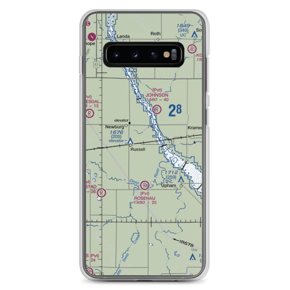 Boll Brothers Airstrip (NA03) VFR Sectional Samsung Case Samsung Galaxy S10+ model shown