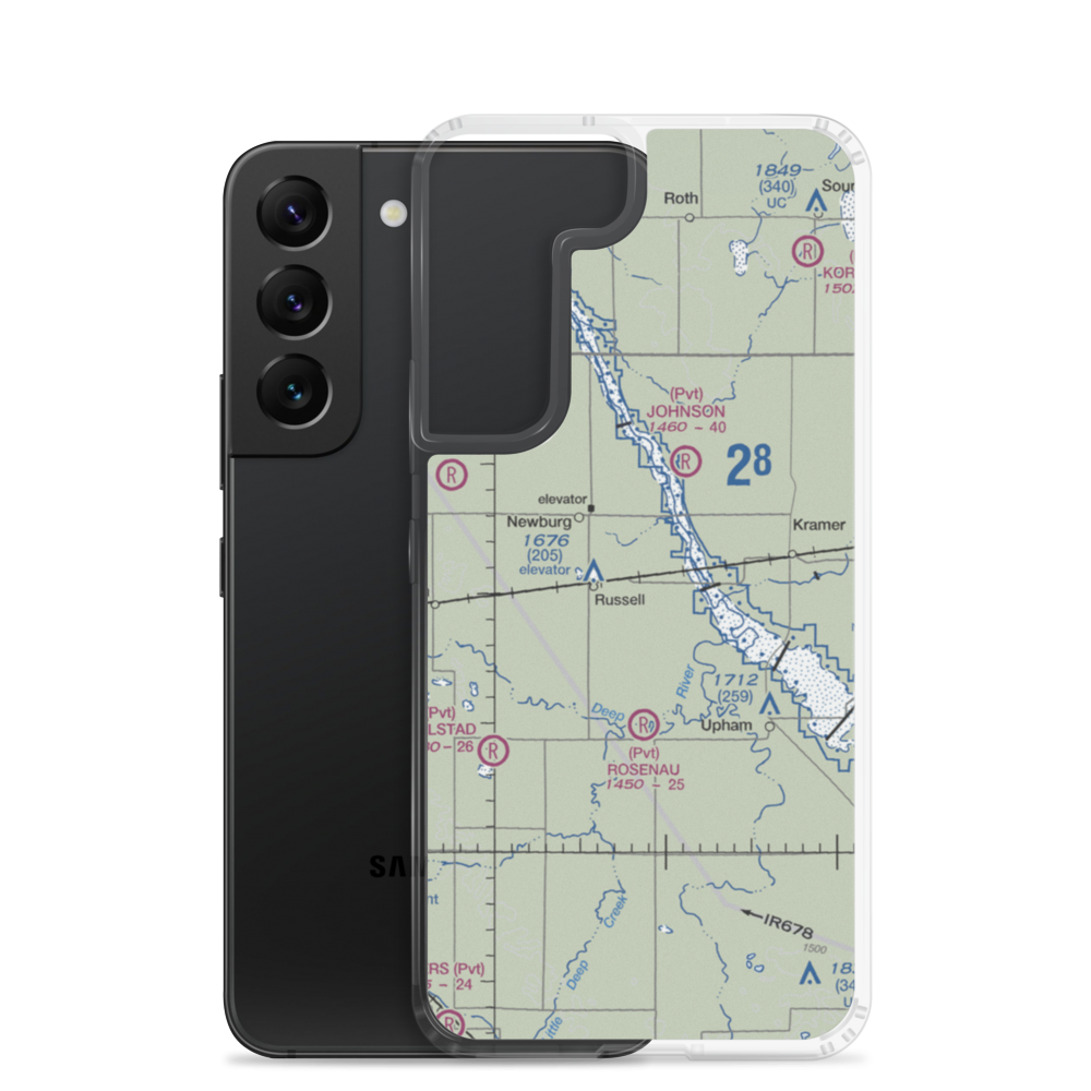 Boll Brothers Airstrip (NA03) VFR Sectional Samsung Case Samsung Galaxy S22 model shown