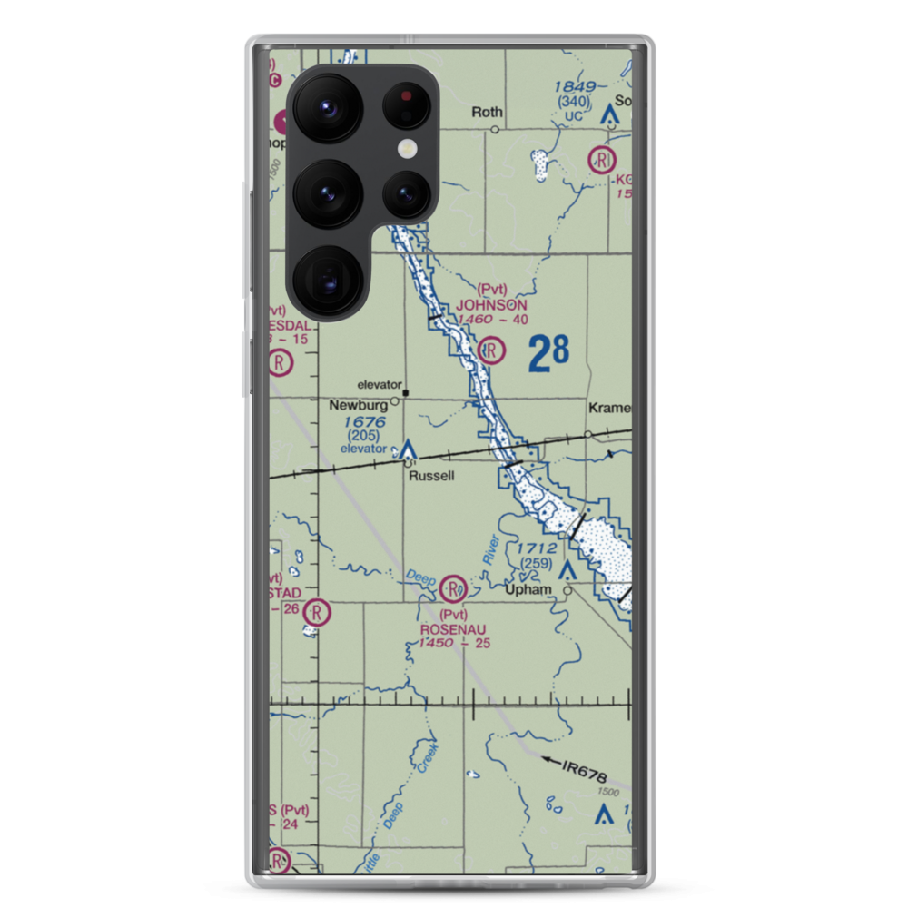 Boll Brothers Airstrip (NA03) VFR Sectional Samsung Case Samsung Galaxy S22 Ultra model shown