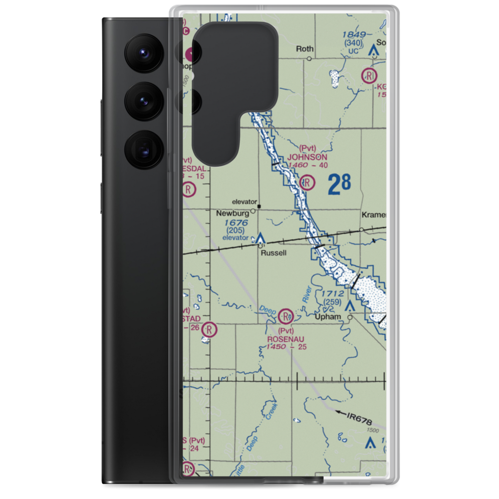 Boll Brothers Airstrip (NA03) VFR Sectional Samsung Case Samsung Galaxy S22 Ultra model shown
