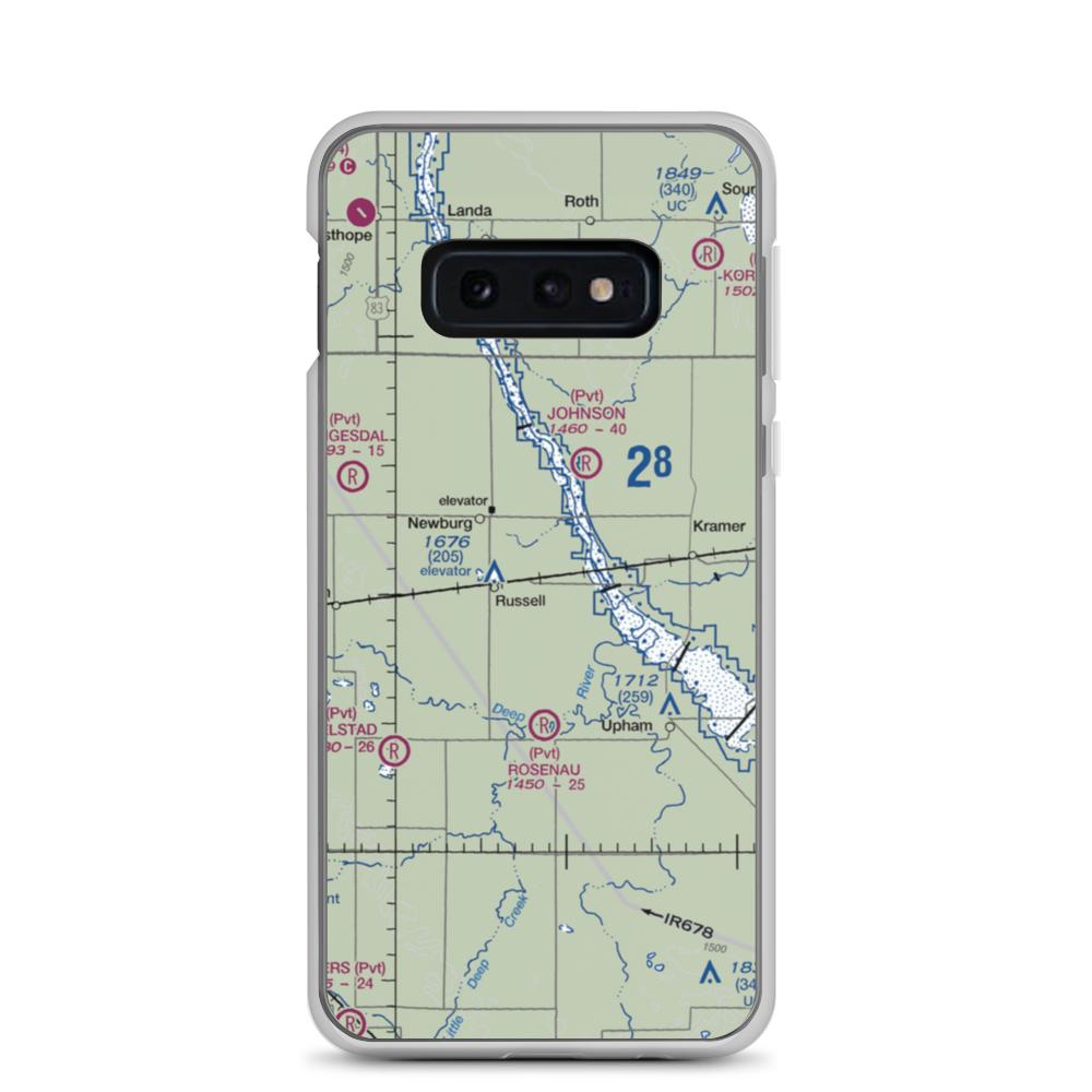 Boll Brothers Airstrip (NA03) VFR Sectional Samsung Case Samsung Galaxy S10e model shown