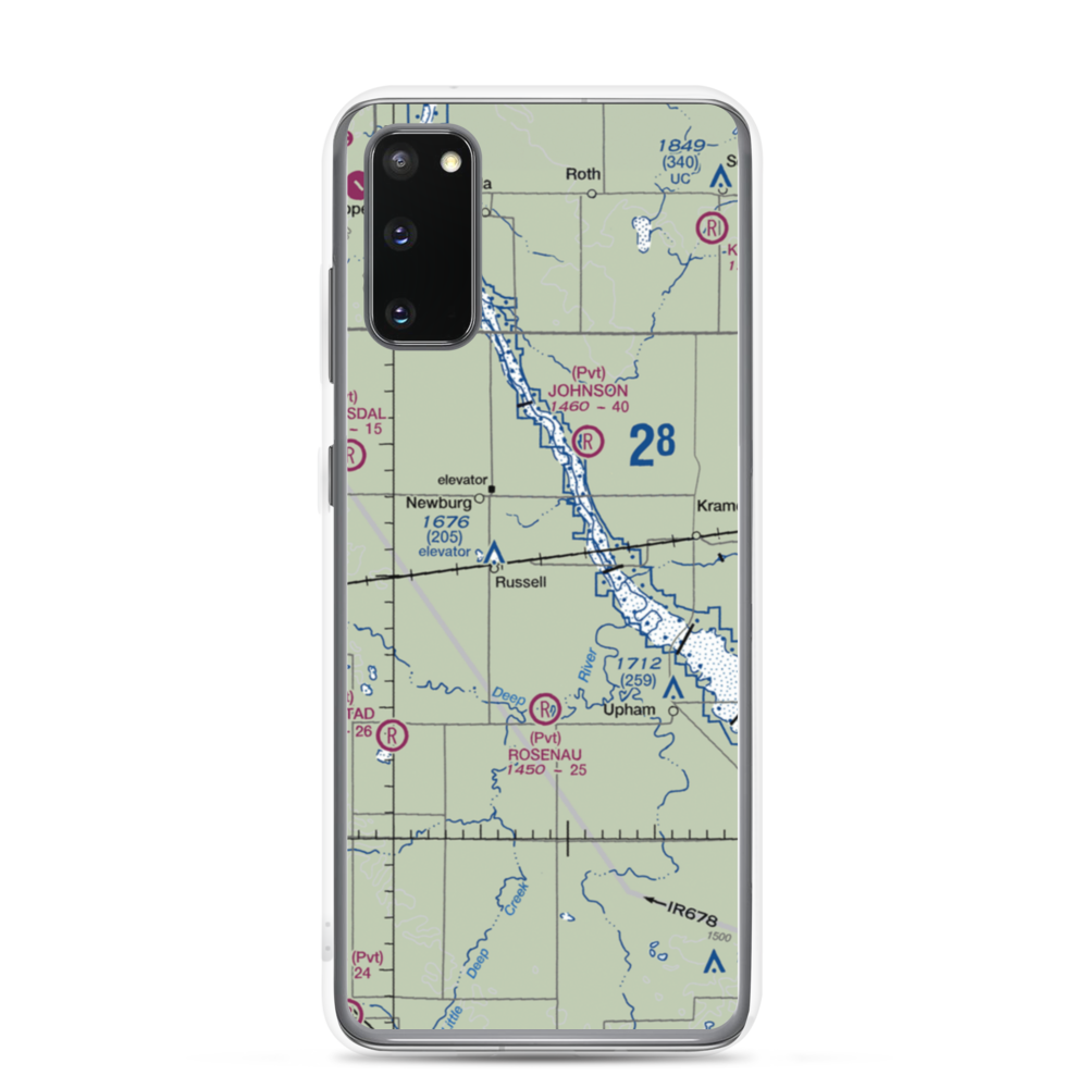 Boll Brothers Airstrip (NA03) VFR Sectional Samsung Case Samsung Galaxy S20 model shown