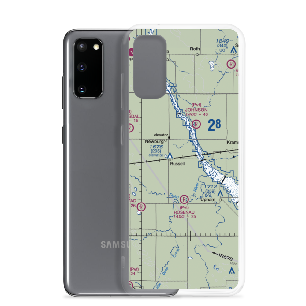 Boll Brothers Airstrip (NA03) VFR Sectional Samsung Case Samsung Galaxy S20 model shown