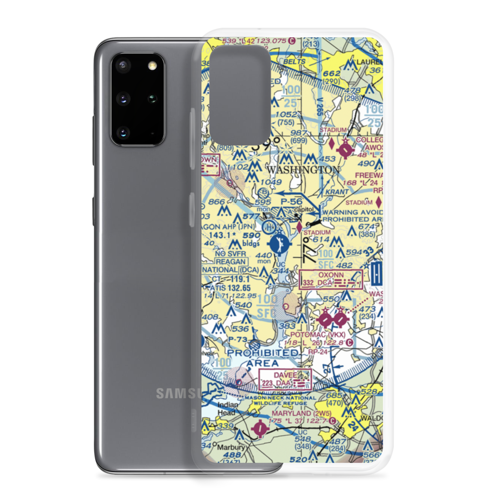 Bolling Air Force Base (BOF) VFR Sectional Samsung Case Samsung Galaxy S20 Plus model shown