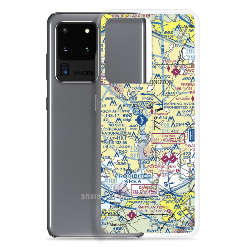 Bolling Air Force Base (BOF) VFR Sectional Samsung Case Samsung Galaxy S20 Ultra model shown