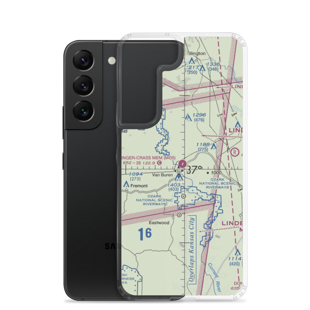 Bollinger-Crass Memorial Airport (MO5) VFR Sectional Samsung Case Samsung Galaxy S22 model shown