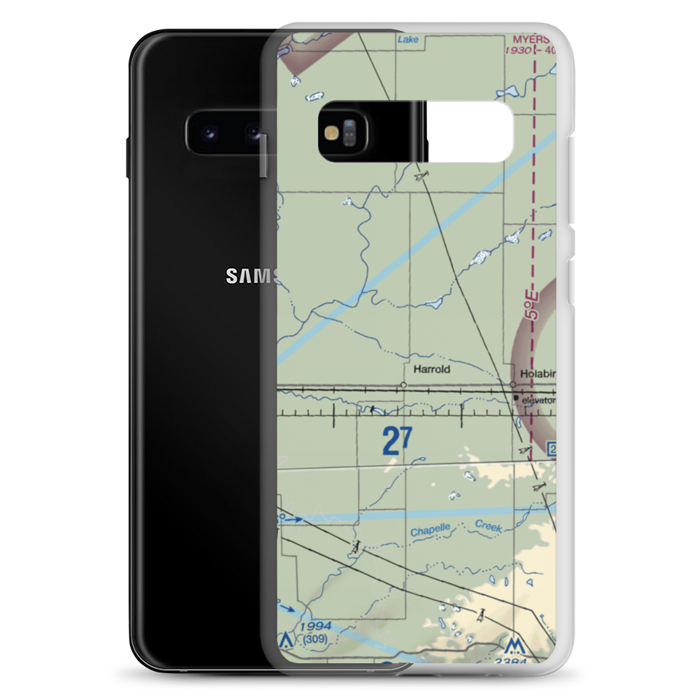 Bollweg Farm Airport (2SD3) VFR Sectional Samsung Case Samsung Galaxy S10+ model shown
