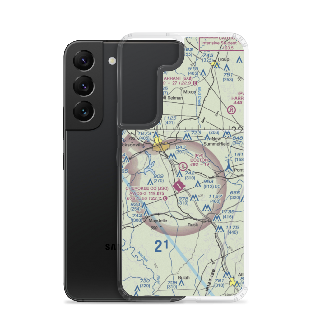 Bolton Airport (1TE3) VFR Sectional Samsung Case Samsung Galaxy S22 model shown