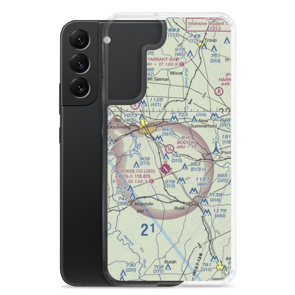 Bolton Airport (1TE3) VFR Sectional Samsung Case Samsung Galaxy S22 Plus model shown