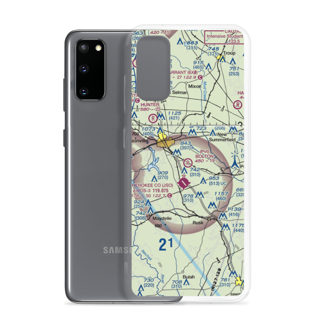 Bolton Airport (1TE3) VFR Sectional Samsung Case Samsung Galaxy S20 model shown