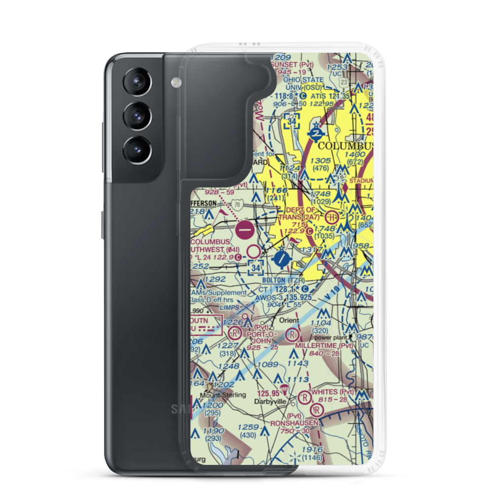 Bolton Field (TZR) VFR Sectional Samsung Case Samsung Galaxy S21 model shown