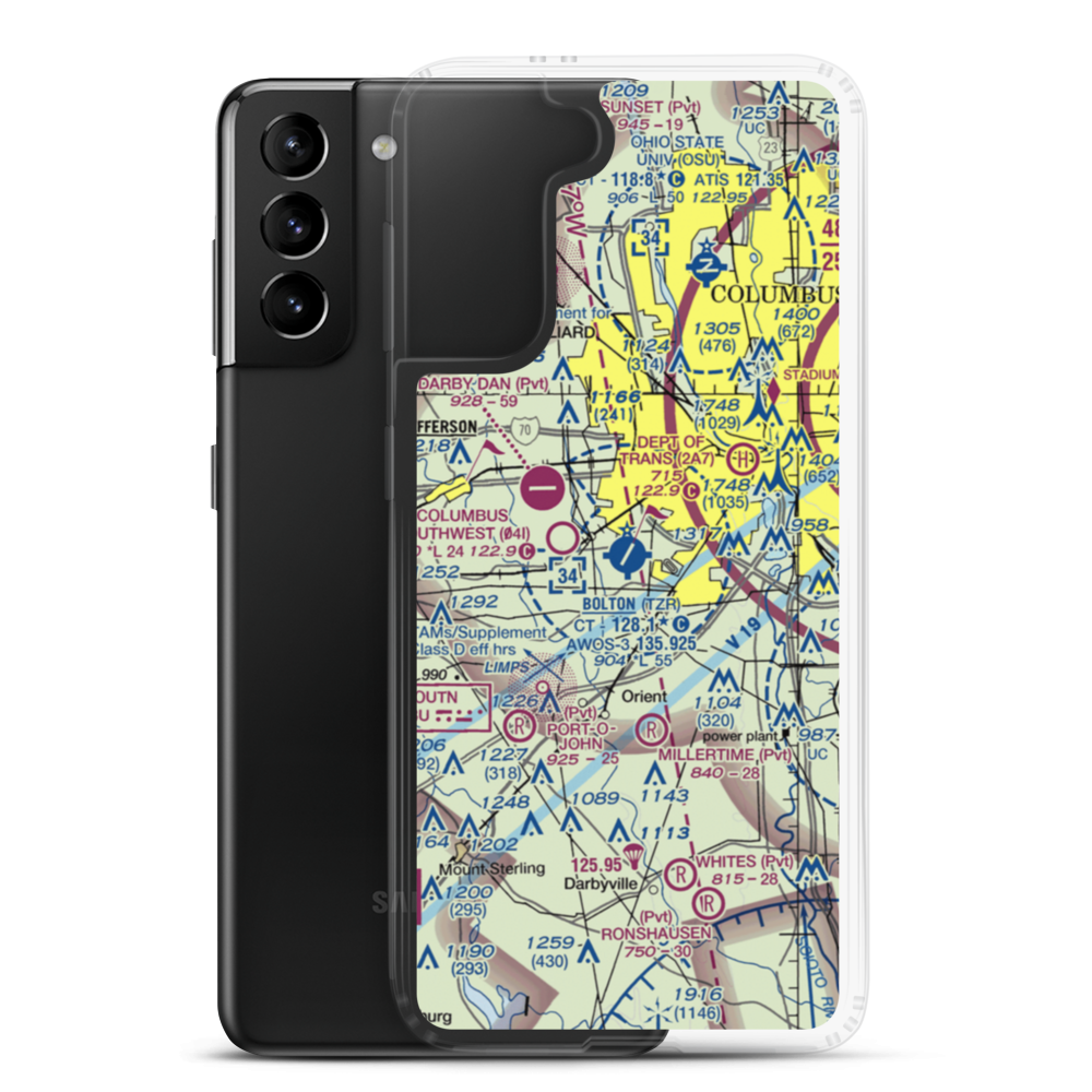 Bolton Field (TZR) VFR Sectional Samsung Case Samsung Galaxy S21 Plus model shown