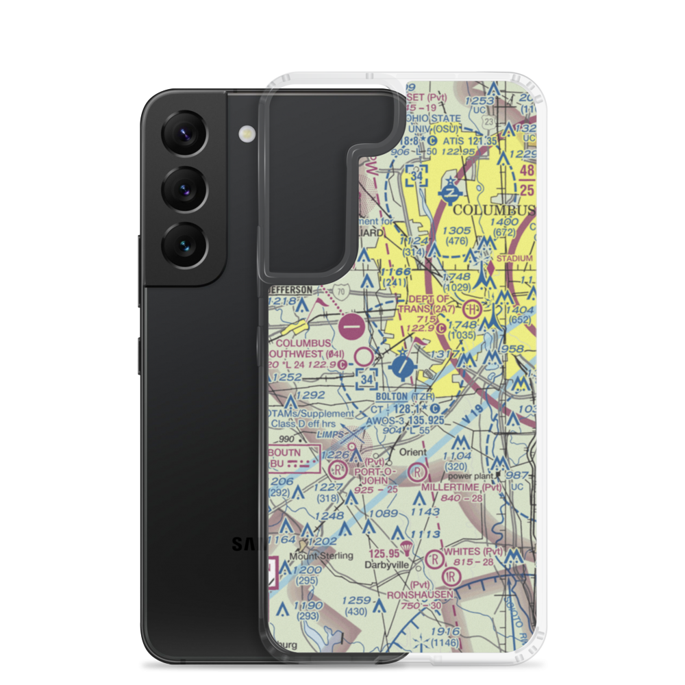Bolton Field (TZR) VFR Sectional Samsung Case Samsung Galaxy S22 model shown