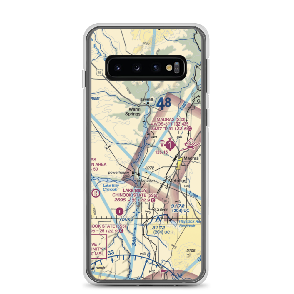 Bombay Farms Airport (OG19) VFR Sectional Samsung Case Samsung Galaxy S10 model shown