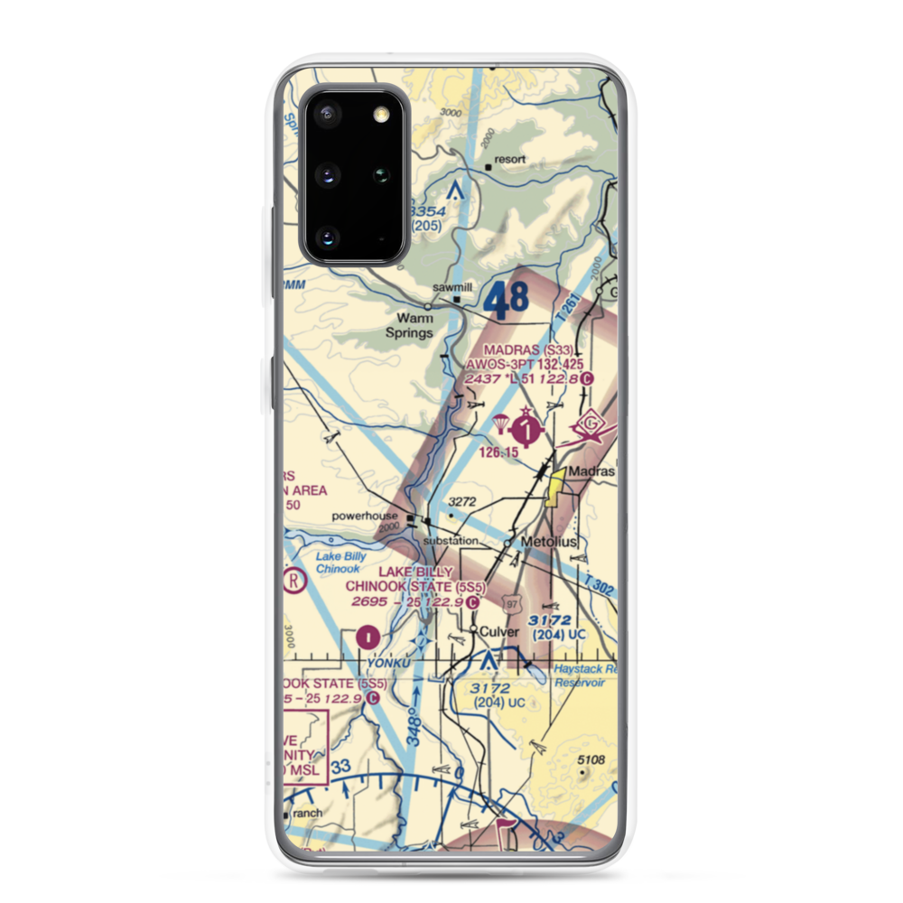 Bombay Farms Airport (OG19) VFR Sectional Samsung Case Samsung Galaxy S20 Plus model shown