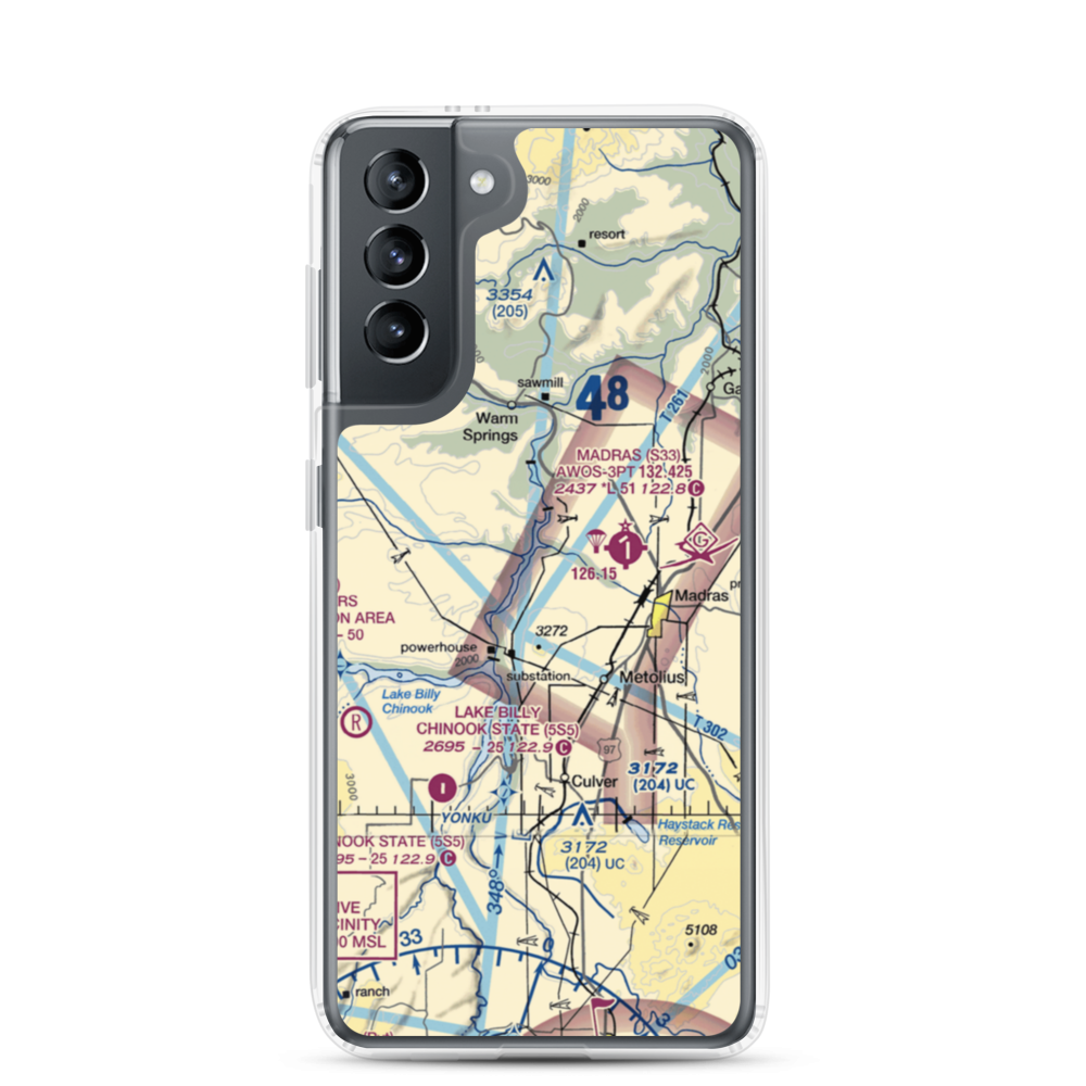 Bombay Farms Airport (OG19) VFR Sectional Samsung Case Samsung Galaxy S21 model shown