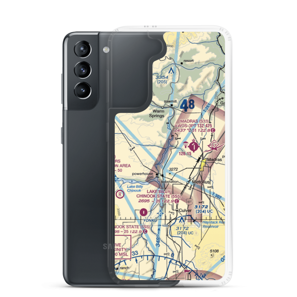 Bombay Farms Airport (OG19) VFR Sectional Samsung Case Samsung Galaxy S21 model shown