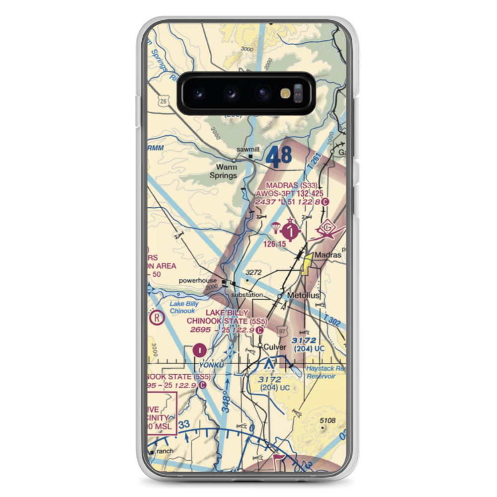 Bombay Farms Airport (OG19) VFR Sectional Samsung Case Samsung Galaxy S10+ model shown