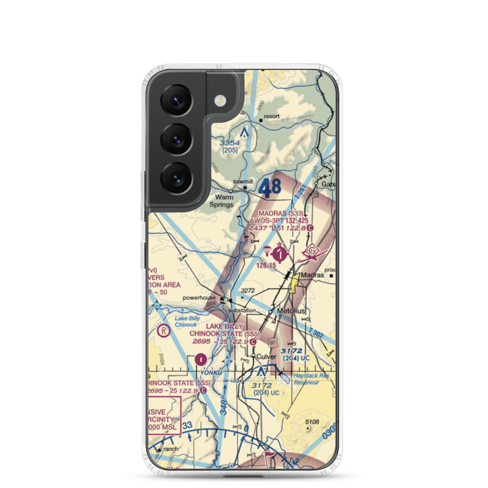 Bombay Farms Airport (OG19) VFR Sectional Samsung Case Samsung Galaxy S22 model shown