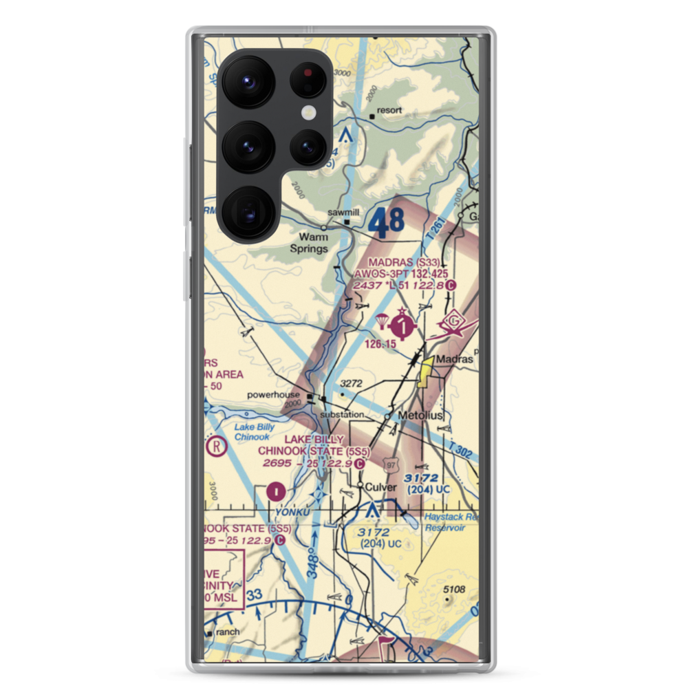 Bombay Farms Airport (OG19) VFR Sectional Samsung Case Samsung Galaxy S22 Ultra model shown