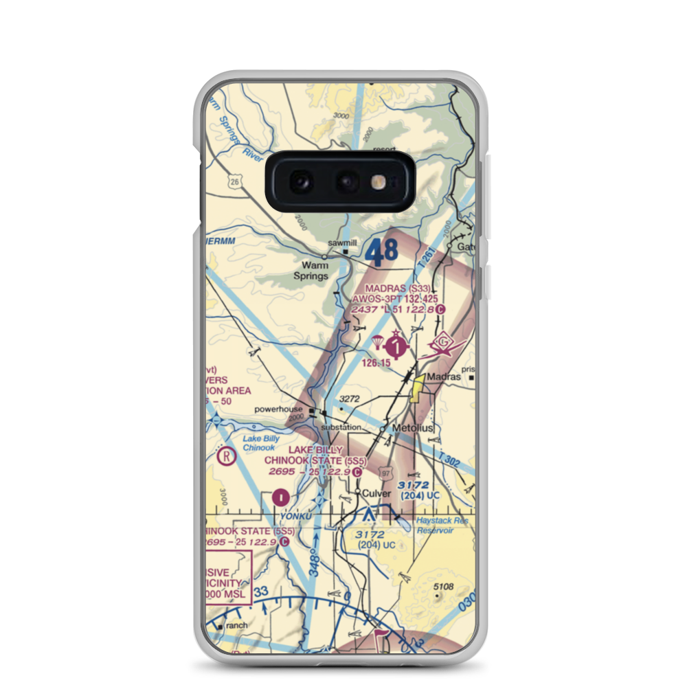 Bombay Farms Airport (OG19) VFR Sectional Samsung Case Samsung Galaxy S10e model shown