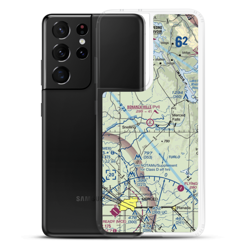 Bonanza Hills Airport (34CN) VFR Sectional Samsung Case Samsung Galaxy S21 Ultra model shown