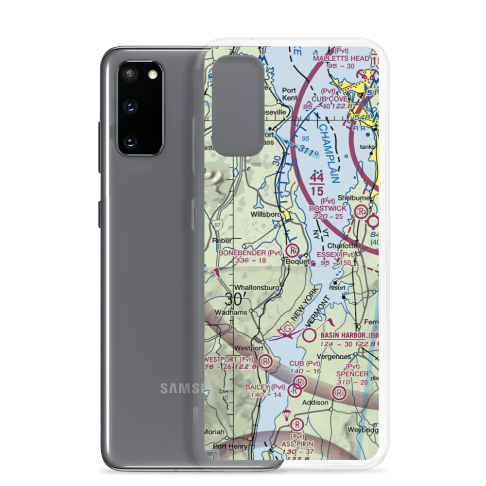 Bonebender Airport (41NY) VFR Sectional Samsung Case Samsung Galaxy S20 model shown