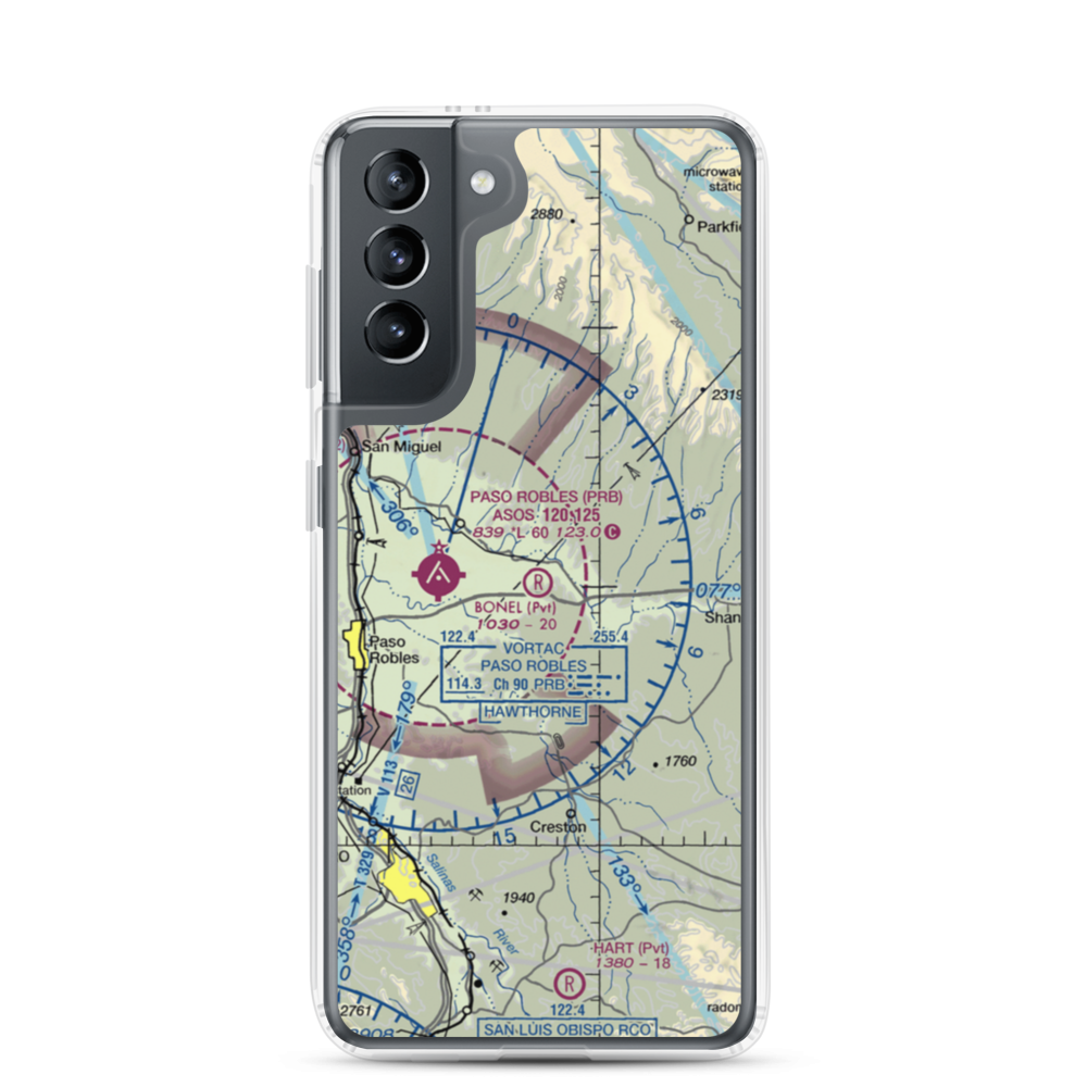 Bonel Airport (95CA) VFR Sectional Samsung Case Samsung Galaxy S21 model shown
