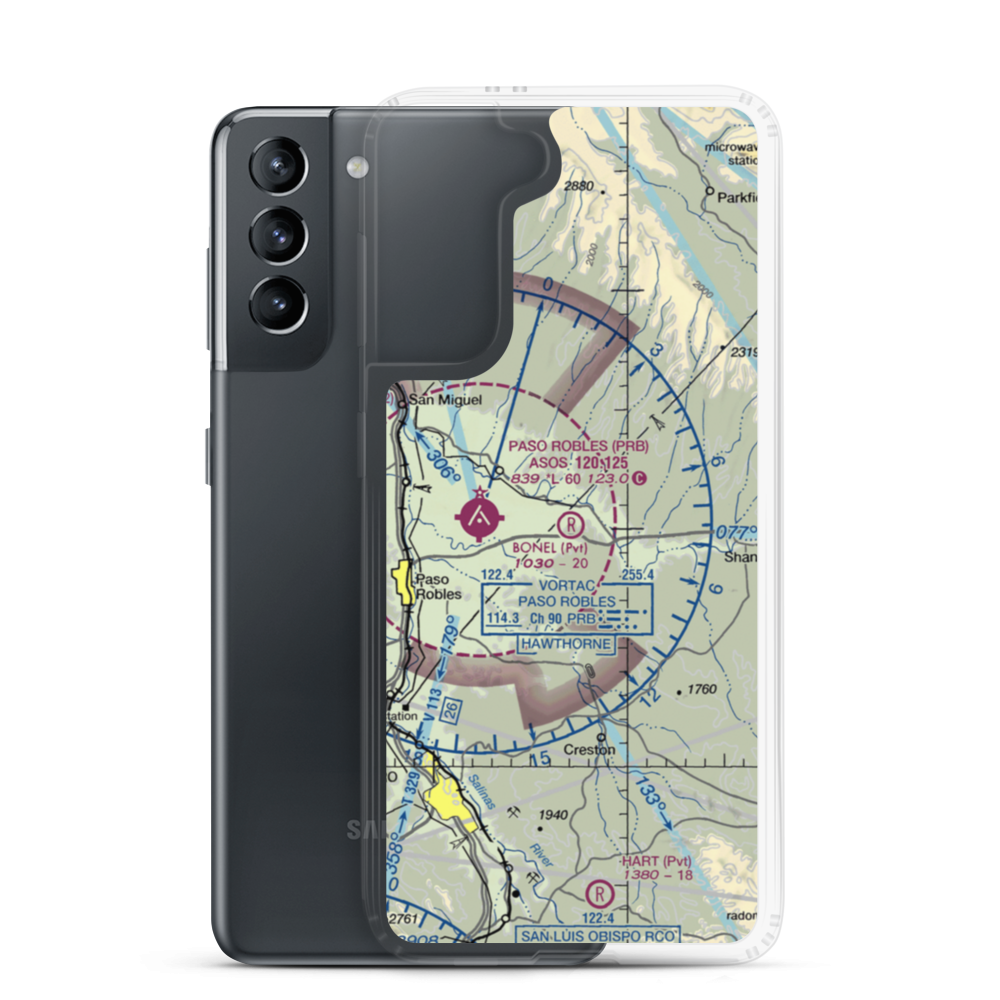 Bonel Airport (95CA) VFR Sectional Samsung Case Samsung Galaxy S21 model shown